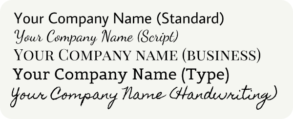 Font Samples showing Traditional, Business, Script, Type, and Handwriting.